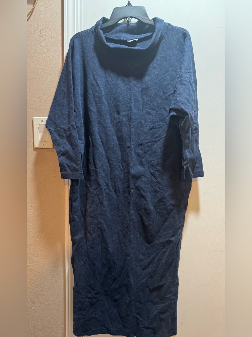 Preowned Bryn Walker Funnel Neck Dress In Blue Size M